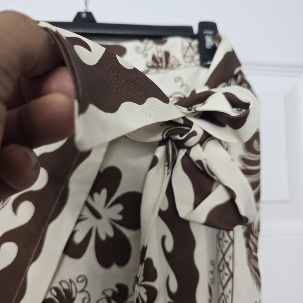 Brown and Cream Floral Skirt And TOP - Picture 3 of 13
